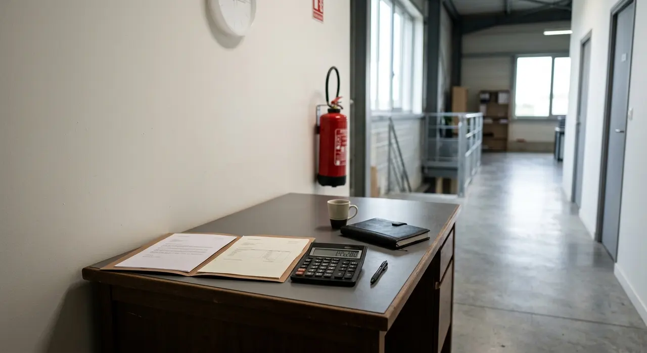 Responsable QHSE comparant deux devis papier sur un bureau